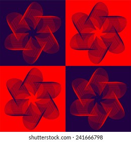 Vector optical illusion and vibration graphic. Print