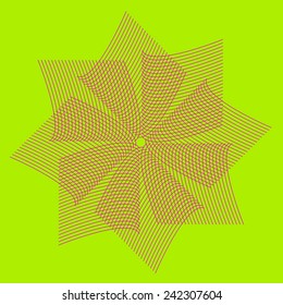 Vector optical illusion and vibration graphic. Print