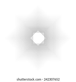 Vector optical illusion and vibration graphic. Print