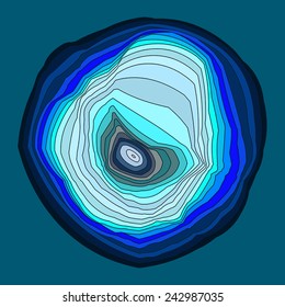Vector optical illusion and vibration graphic. Print
