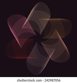 Vector optical illusion and vibration graphic. Print