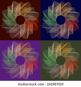 Vector optical illusion and vibration graphic. Print