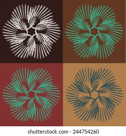 Vector optical illusion and vibration graphic