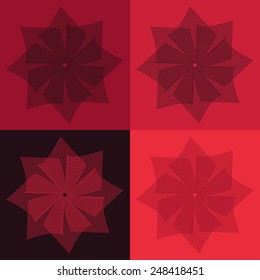 Vector optical illusion and vibration graphic. Print