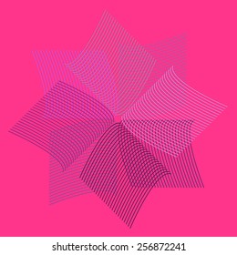 Vector optical illusion and vibration graphic. Print