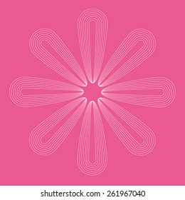 Vector optical illusion and vibration graphic. Print