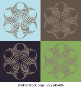 Vector optical illusion and vibration graphic. Print