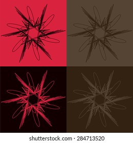 Vector optical illusion and vibration graphic. Print