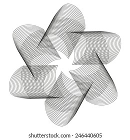 Vector optical illusion and vibration graphic.Print