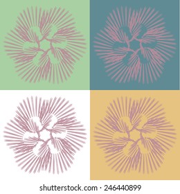 Vector optical illusion and vibration graphic.Print