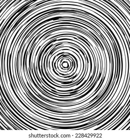 Vector optical zoom black and white wood circle background