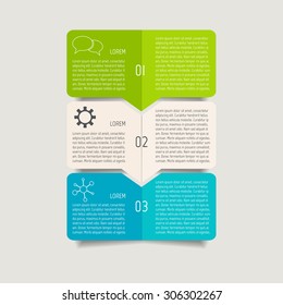 Vector option infographic banners. Number banners template for diagram, graph, presentation or chart. Business concept with 3 steps or processes. EPS10 vector workflow layout.