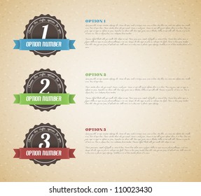 Vector options background / product choice or versions