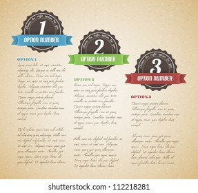 Vector options background / product choice or versions