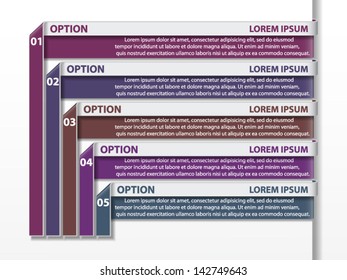 Vector options ribbon/banner. File is in eps10 format.