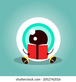 vector optometrist medicine optics student technology control digital modern eye eyes read book medical round multimedia menu internet eyeball good creative vision care smart blue health optical human