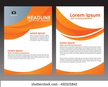 Vector orang Brochure Flyer design Layout template, size A4