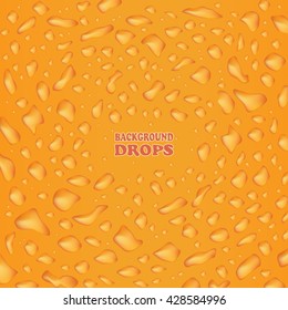 Vector orange background of drops 