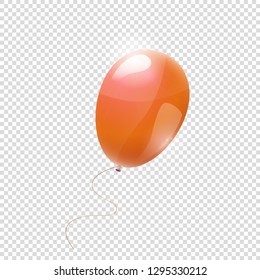 Vector orange balloon isolated design template