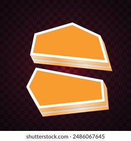Vector de diseño de Anuncio naranja. Anuncio abstracto.