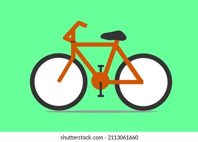 Icono de bicicleta naranja vectorial, mejor para imágenes de propiedades de doceración 