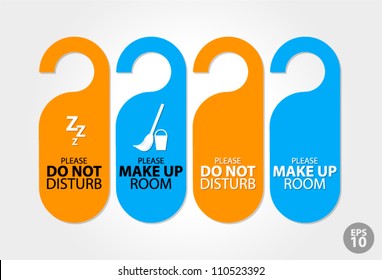 Vector: Orange and Blue door tags - eps10