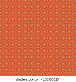 Vector orange, blue and red Traditional Indian motif seamless pattern.