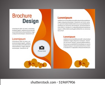 Vector Orange Brochure Modern Design