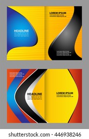 Vector orange brochure template design
