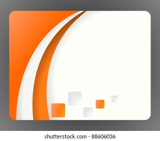 vector orange business card
