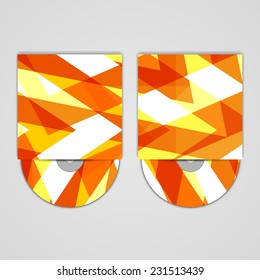 Vector orange cd cover  set for your design, abstract Illustration.