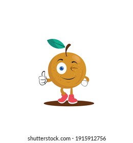 Carácter vectorial anaranjado. Diseño de logotipo, diseño de camisetas, libro de dibujo, etc.