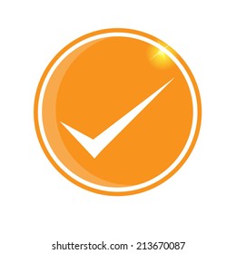Vector orange check mark