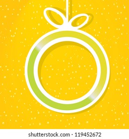 vector orange christmas background. cut paper design
