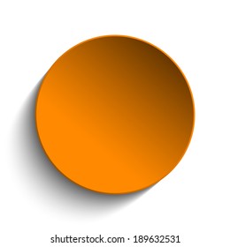 Vector - Orange  Circle Button on White Background