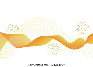 vector orange color ribbon abstract background