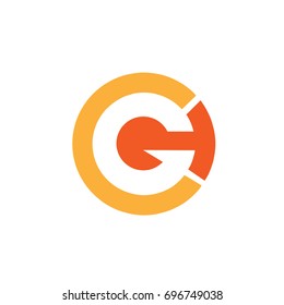 Vector Orange Dual Letter G T Logo 