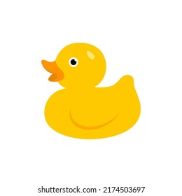 vector orange duck toy logo