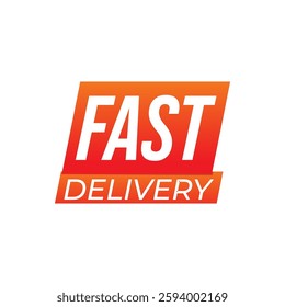 vector orange fast delivery banner design
