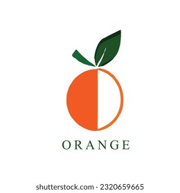Vektorgrafik mit orangefarbenen Früchten, Vektorsymbol
