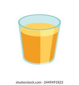 Vector orange fruit juice vector icon in flat style orange citrus cocktail drink illustration