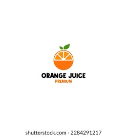 Vector orange fruit logo design concept illustration idea