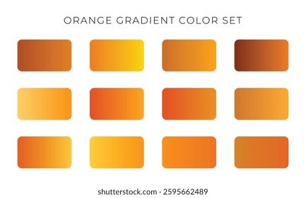 Vector Orange Gradient Color Palette