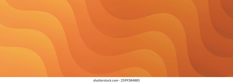 Vector orange gradient line background curve element with white space for text and message design, 