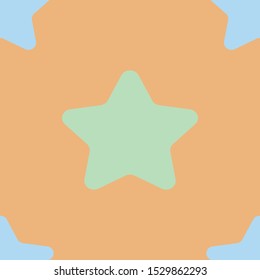 Vector orange, green and blue starfish seamless pattern background.  Ideal for fabric, wallpaper, scrapbooking, gift wrap and much more.