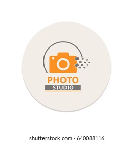 Vector Orange Icon for Photographer
