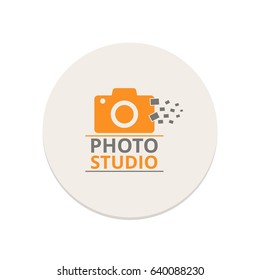 Vector Orange Icon for Photographer