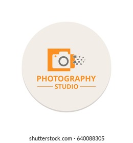 Vector Orange Icon for Photographer