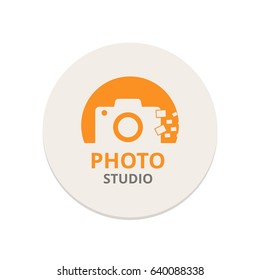 Vector Orange Icon for Photographer