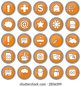 Vector Orange Icon set 1